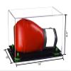 Better Display Cases Clear Acrylic Single or Double Boxing Glove Display Case with Green Risers (A011-GRR) view 2
