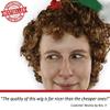 ALLAURA Bad Elf Wig Napoleon Brown Afro 70s Disco Costume | Buddy Elf Costume  Compatible with Napoleon, Marv, Julia, Will, & Vote Pedro view 3