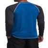 Men's Long Sleeve Swim Shirts Rashguard UPF 50+ UV Sun Protection Shirt Athletic Workout Running Hiking T-Shirt Swimwear Peacock Blue+Charcoal Gray S view 4