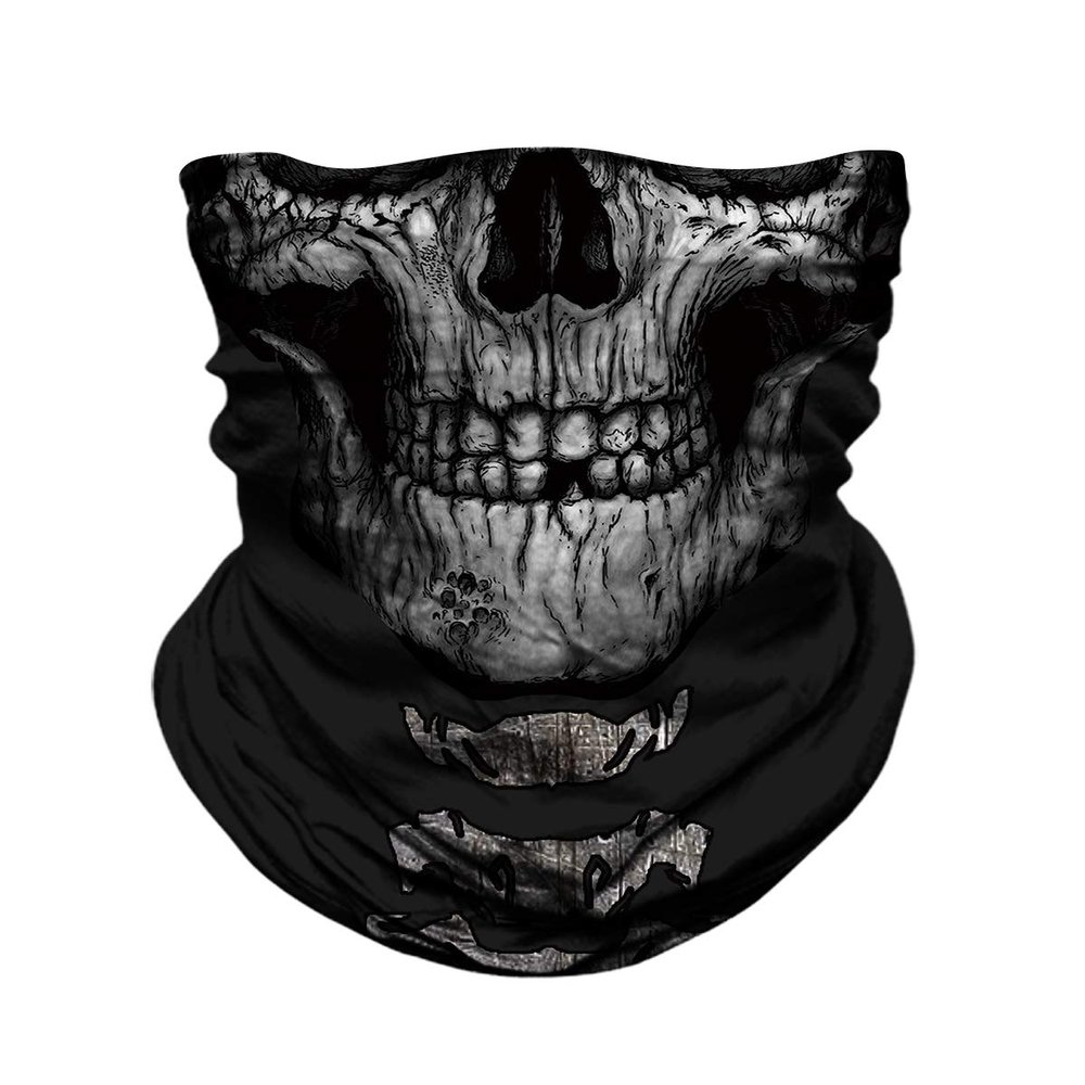 JOEYOUNG Skull Face Mask UV Sun Dust Neck Gaiter Bandana Headwear Motorcycle