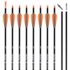 30Inch Carbon Arrow Practice Hunting Arrows Targeting with Removable Tips for Archery Compound & Recurve & Traditional Bow (Pack of 12) view 2