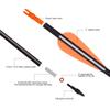 30Inch Carbon Arrow Practice Hunting Arrows Targeting with Removable Tips for Archery Compound & Recurve & Traditional Bow (Pack of 12) view 4