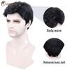 Creamily Mens Wigs Short Hair Black Curly Hair Wig for Men's Halloween Costume Wig Realistic Synthetic Cosplay Wigs for Boy Male view 2