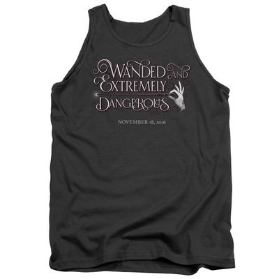 Trevco Fantastic Beasts Wanded Unisex Adult Tank Top for Men and Women, 2X-Large Charcoal