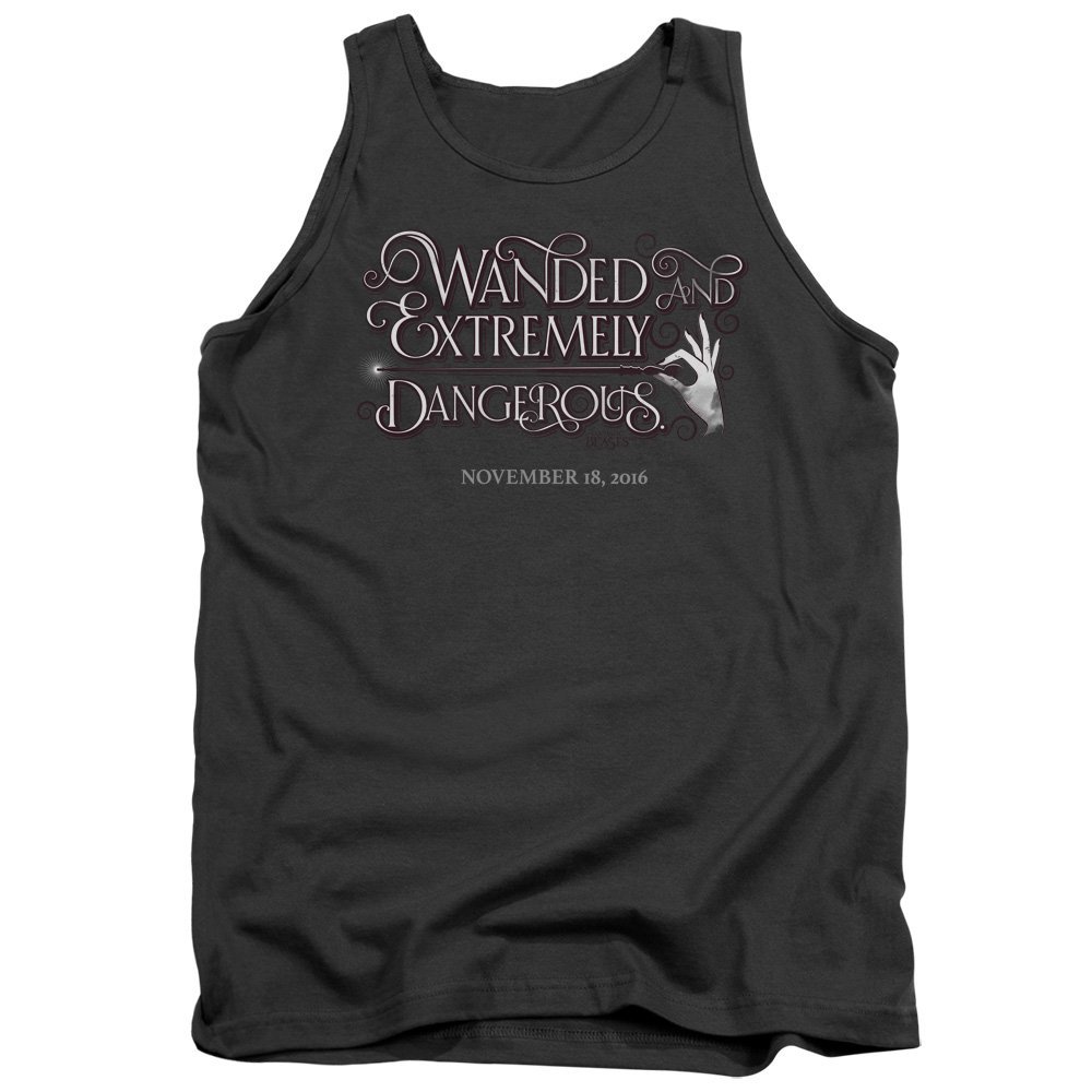 Trevco Fantastic Beasts Wanded Unisex Adult Tank Top for Men and Women, 2X-Large Charcoal