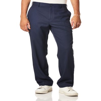 PGA TOUR Men's Flat Front Golf Pant with Expandable Waistband, Black Iris, 30W x 30L