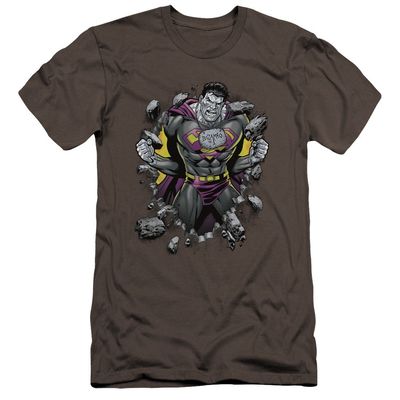 Superman Bizzaro Breakthrough Unisex Adult Canvas Brand T Shirt for Men and Women, 2X-Large Charcoal