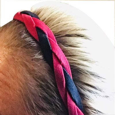 It's Ridic! No Slip Grip/Non-Slip Sports/Athletic Nylon Triple Braided Sports Headband (Maroon | Black)