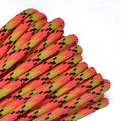 10', 25', 50', 100' Hanks, 250 ft Spool, 1000 Ft Spool of Parachute 550 Cord Type III 7 Strand Paracord - Atomic - 50 Feet