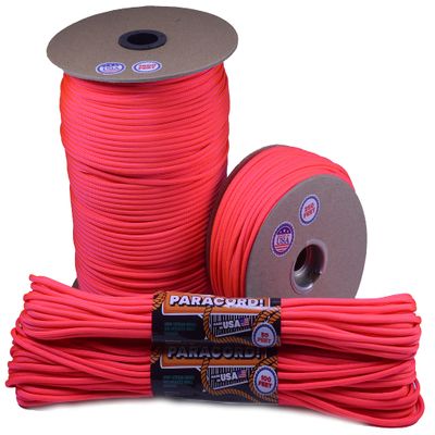 10', 25', 50', 100' Hanks, 250 Ft and 1000Ft Spools of Parachute 550 Cord Type III 7 Strand Paracord - Hangten - 250 Ft Spool