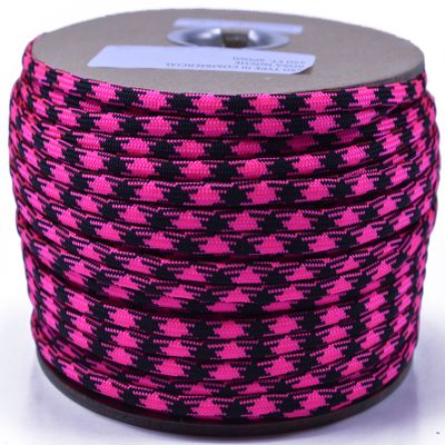 10', 25', 50', 100, 250', 1000' Hanks of Parachute 550 Cord Type III 7 Strand Paracord - Rose Noche - 250 Foot Spools