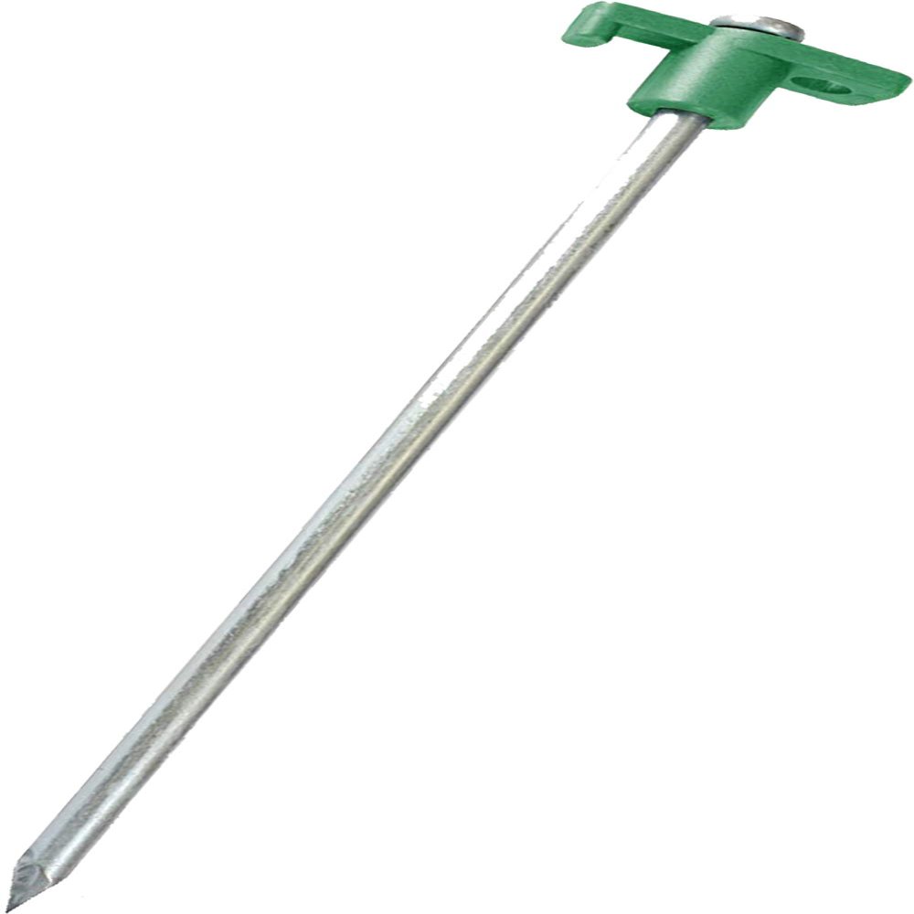 Army Universe Tent Pegs Stakes T-Top Rubber Top with Heavy Duty Steel Nail Ground Spikes 10" Long 100-Pack