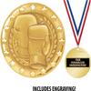 Crown Awards Boxing Medal, 2" Shiny Gold Boxing Medals for Kids with Free Custom Engraving 50 Pack view 2