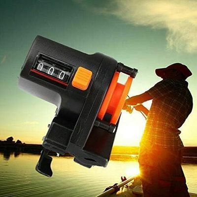 0-999 Meters Portable Fishing Line Counter, Digital Length Display Fish Finderdepth Gauge Tackle Tool for Fishing Outdoor Enthusiasts