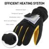 OZERO Winter Thermal Gloves for Men Women, Cold Proof Warm Glove for Driving, Cycling, Hiking, Skiing - Deerskin Suede Leather Gloves, Water-Resistant Windproof, Tan-Black Medium view 2