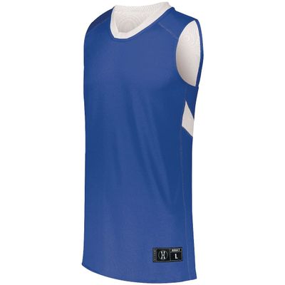 Holloway Dual-Side Single Ply Basketball Jersey (XX-Large, Royal/White)