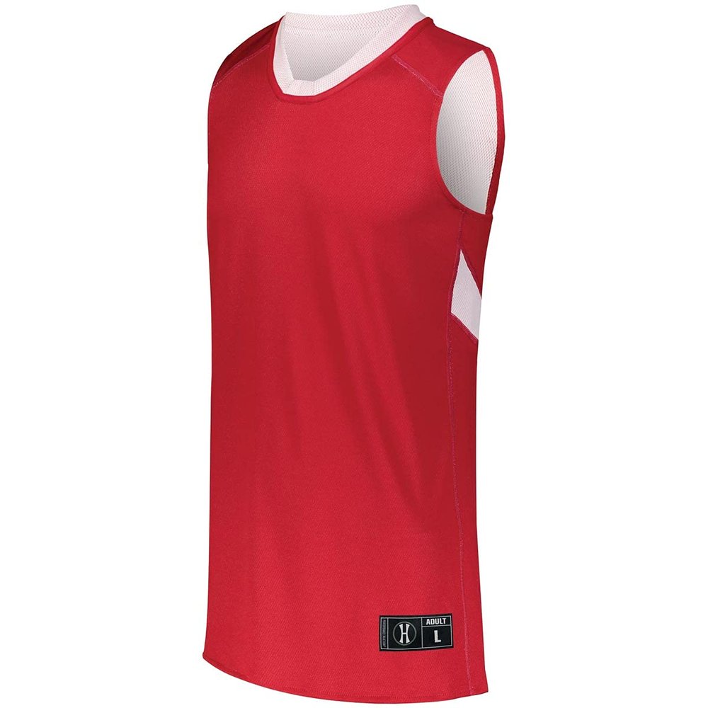 Holloway Men's Small Sleeveless, Scarlet/White