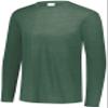 Augusta Sportswear Tri-Blend Long Sleeve Crew, Dark Green Heather, 3XL view 1