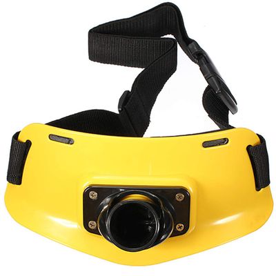 TIHOOD Fighting Rod Pole Holder Adjustable Waist Gimbal Belt Padded Fishing Waist Belt Professional Fishermen Gimbal Pad (Yellow)