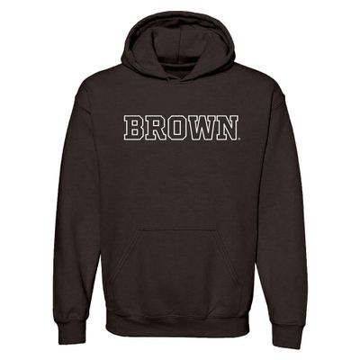 AH01 - Brown University Bears Basic Block HOODIE - X-Large - Dk Chocolate