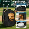 MATEIN Youth Baseball Bag, Softball Bag with Cleats Pocket for Girls, Boys, Adult, Large Baseball Backpack for Men with Fence Hook- Hold 2 Bats, Batting Mitten, Helmet, Caps, Teeball Gear view 4