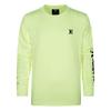 Hurley Boys' Long Sleeve Rash Guard Shirt, Volt Glow Heather, 4 view 1
