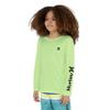 Hurley Boys' Long Sleeve Rash Guard Shirt, Volt Glow Heather, 4 view 2