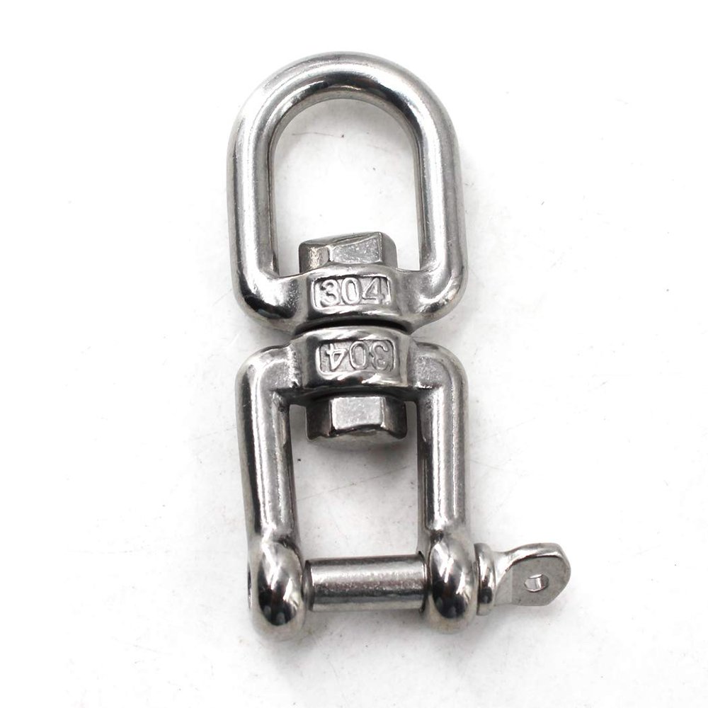 Flomore M10 Jaw and Eye Swivel Shackle 304 Stainless Steel Boat Anchor Chain Connectors (Pack of 1)