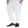 AIRNINE Men's Premium Twill Drop Crotch Jogger Pants S-5XL (White, 3X-Large) view 1