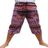 RaanPahMuang Pullstring Short Tie Dye Pants Rayon Fabric, Medium, Purple view 1