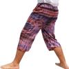 RaanPahMuang Pullstring Short Tie Dye Pants Rayon Fabric, Medium, Purple view 2