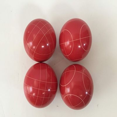 BuyBocceBalls Listing - Pack of 4-107mm Bocce Balls (4 of 8) - Red with 2 Different Scoring Patterns
