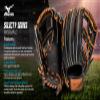 Mizuno GSN1250 Select 9 Outfield Baseball Glove 12.5" , Right Hand Throw, BLACK-BROWN view 4