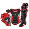 Mizuno Samurai Adult Baseball Boxed Catcher's Gear Set , Black-Red, 16" Men's Adult