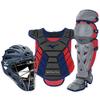 Mizuno Samurai Womens Boxed Catcher's Gear Set, Navy-Red, 14-16" Women's view 1