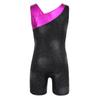 winying Kids Girls Glitter Splice Sleeveless Gymnastics Unitard Ballet Dance Leotard Jumpsuit Black 3-4 view 3