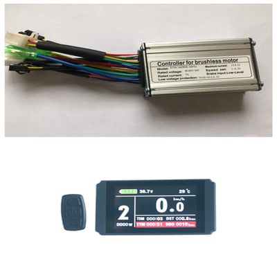 NBPower 36V/48V 250W 15A Brushless DC Motor Controller Ebike Controller +KT-LCD8H Color Display One SetUsed for 250W Ebike Kit.