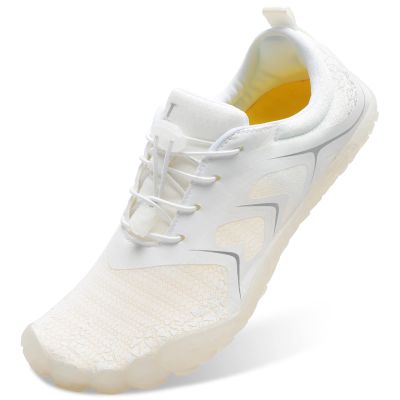 L-RUN Swim Shoes Women Outdoor Water Aqua Shoes Breathable White M US (5.5 Women/4 Men)=EU36