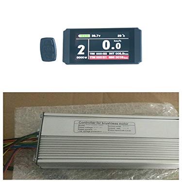 NBPOWER 36V/48V 1000W 26A Brushless DC Motor Controller Ebike Controller +KT-LCD8H Color Display One SetUsed for 1000W Ebike Kit.