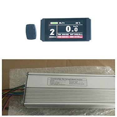 NBPOWER 36V/48V 1000W 26A Brushless DC Motor Controller Ebike Controller +KT-LCD8H Color Display One SetUsed for 1000W Ebike Kit.