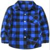 Boys' Flannel Shirt, Button Down Long Sleeve Plaid Flannel Shirt for Kids Toddlers Little & Big Boys Girls, Flannel# Blue + Black, 18-24 Month = Tag 90 view 1