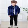 Boys' Flannel Shirt, Button Down Long Sleeve Plaid Flannel Shirt for Kids Toddlers Little & Big Boys Girls, Flannel# Blue + Black, 18-24 Month = Tag 90 view 4