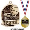 Basketball Medals - 1 1/2" Gold Basketball Medals, Great Kids Basketball Awards with Custom Engraving 10 Pack Prime view 2