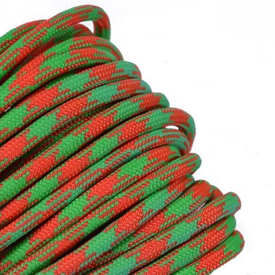 10', 25', 50', 100' Hanks, 250 ft Spool, 1000 Ft Spool of Parachute 550 Cord Type III 7 Strand Paracord - Neon Green and Orange 50(- 50 Feet