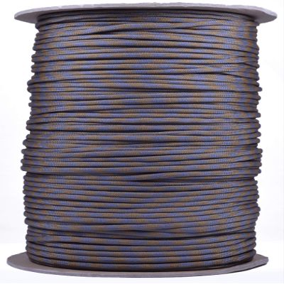 10', 25', 50', 100, 250', 1000' Hanks of Parachute 550 Cord Type III 7 Strand Paracord - Desert Foliage - 1000 Foot Spools