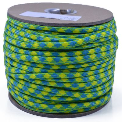 10', 25', 50', 100, 250', 1000' Hanks of Parachute 550 Cord Type III 7 Strand Paracord - Tropical - 250 Foot Spools