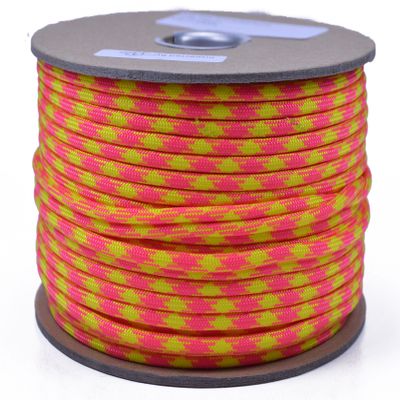 10', 25', 50', 100, 250', 1000' Hanks of Parachute 550 Cord Type III 7 Strand Paracord - Tooty Fruity - 250 Foot Spools