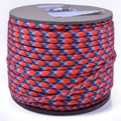 10', 25', 50', 100' Hanks, 250 ft Spool, 1000 Ft Spool of Parachute 550 Cord Type III 7 Strand Paracord - Bronco - 250 Foot Spool