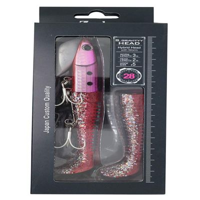 ZEAKE Worm Surf Gravity Head, 1.0 oz (28 g), 004 Burning Sardine