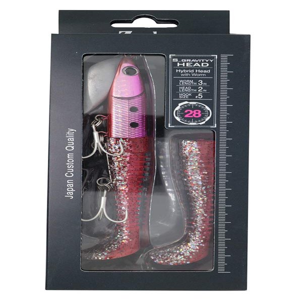 ZEAKE Worm Surf Gravity Head, 1.0 oz (28 g), 004 Burning Sardine